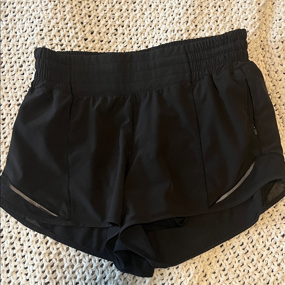 Lululemon black running shorts
